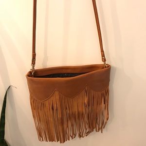 BOHO fringe leather purse